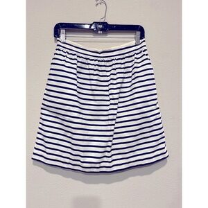 Alice+Olivia| Navy Blue&White Stripe skirt With Pockets| 6